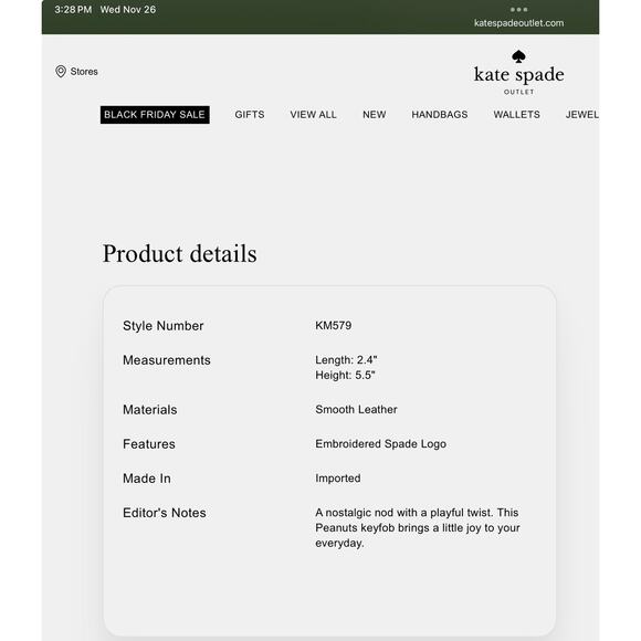 Kate Spade Woodstock Bag Charm Kate Spade x Peanuts Bag Charm Purse Flair NEW! - Picture 4 of 11